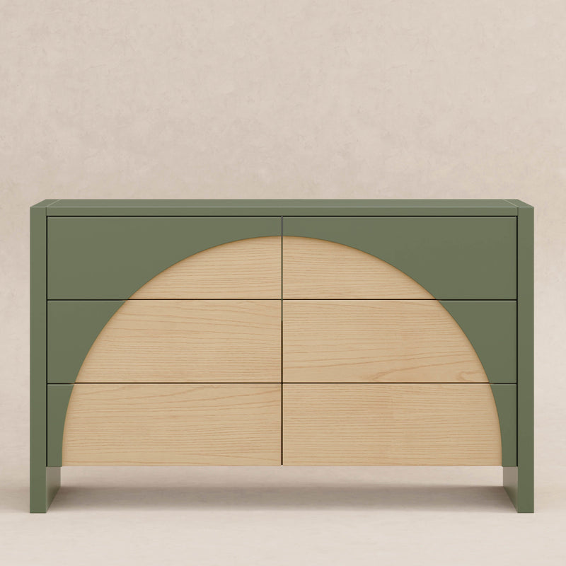 M30216OLSH,Moab 6-Drawer Assembled Dresser in Olive/Ash