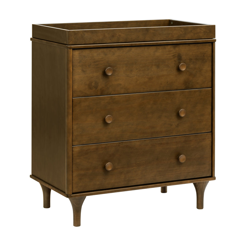 M9023NL,Lolly 3-Drawer Changer Dresser in Natural Walnut