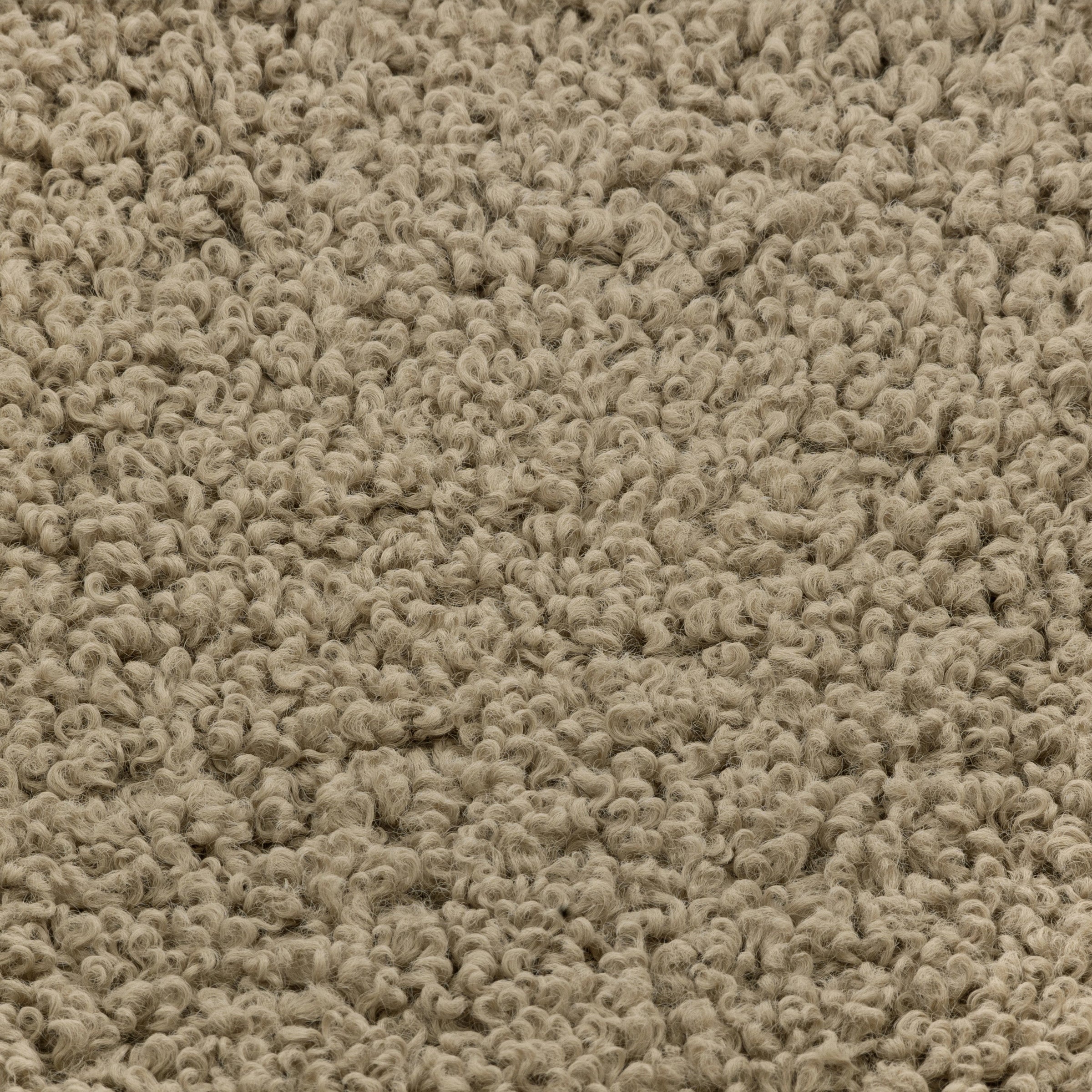 M31585LT,Mini Mushroom Pouf in Latte Teddy Loop