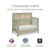 M24801FSPSEW,Eloise 4-in-1 Convertible Crib in French Sage and Performance Sand Eco-Weave