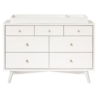 M15916RW,Palma 7-Drawer Double Dresser  Assembled in Warm White