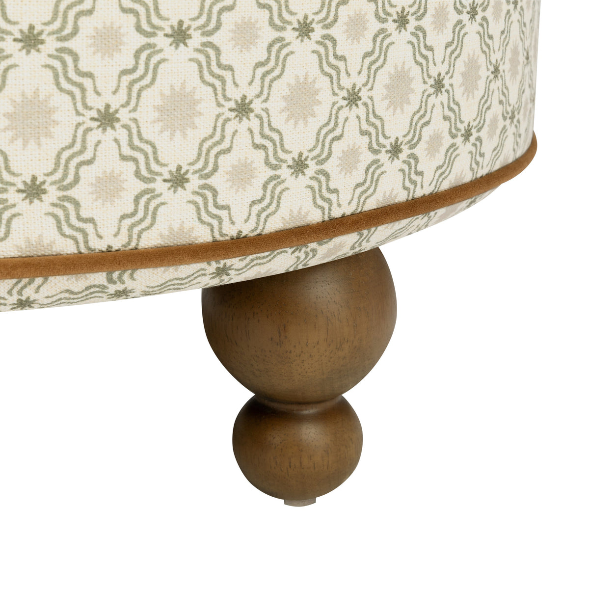 M33385OSRCTF,Nate Berkus x Babyletto Astre Ottoman in Perf Olive Star Eco-Crossweave w/Toffee feet
