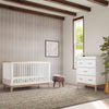 M5801WNX,Scoot 3-in-1 Convertible Crib w/ToddlerBedConversion Kit in White/WashedNatural