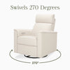 M17186PWB,Willa Plus Power Glider Recliner w/ Power Headrest in Performance Ivory Boucle