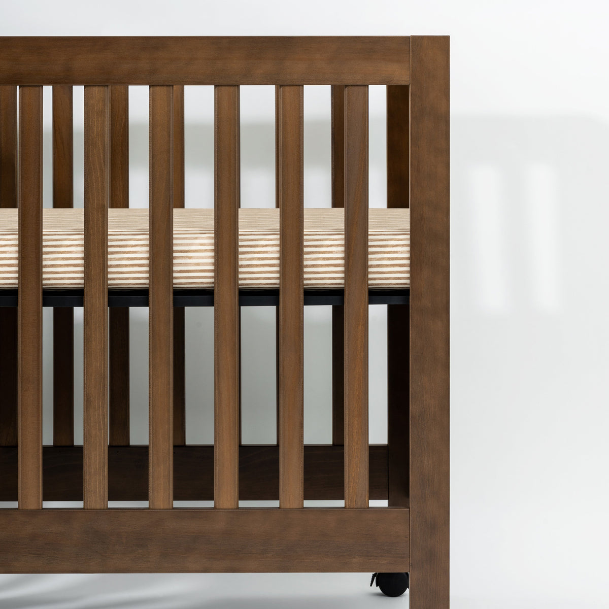 T34336AS,Nate Berkus x Babyletto Mini Crib Sheet in Autumn Stripe