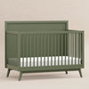 M15901OL,Palma Mid-Century 4-in-1 Convertible Crib w/Toddler Bed Conversion in Olive
