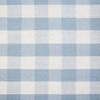 M21797BGH,Crawford Chair and a Half Pillowback Swivel Glider in Blue Gingham