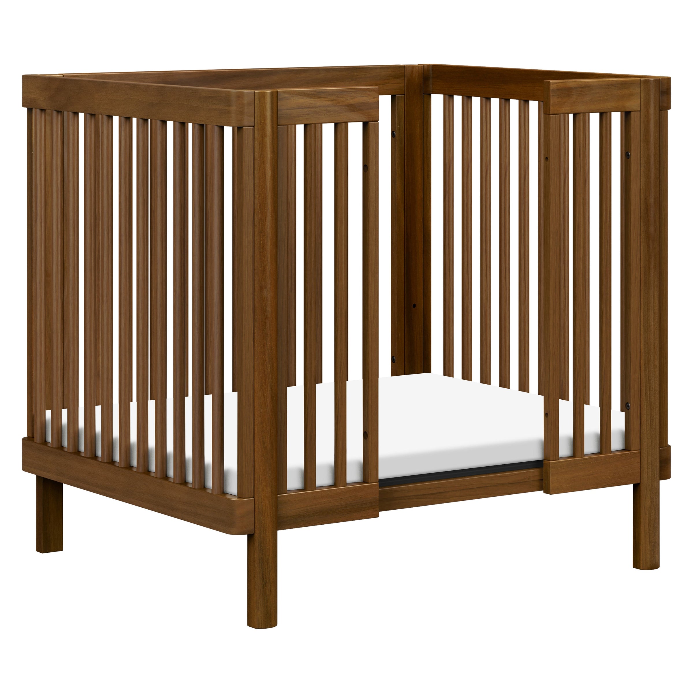 M29880NL,Pogo 8-in-1 Convertible Crib w/All-Stages Conversion Kits in Natural Walnut