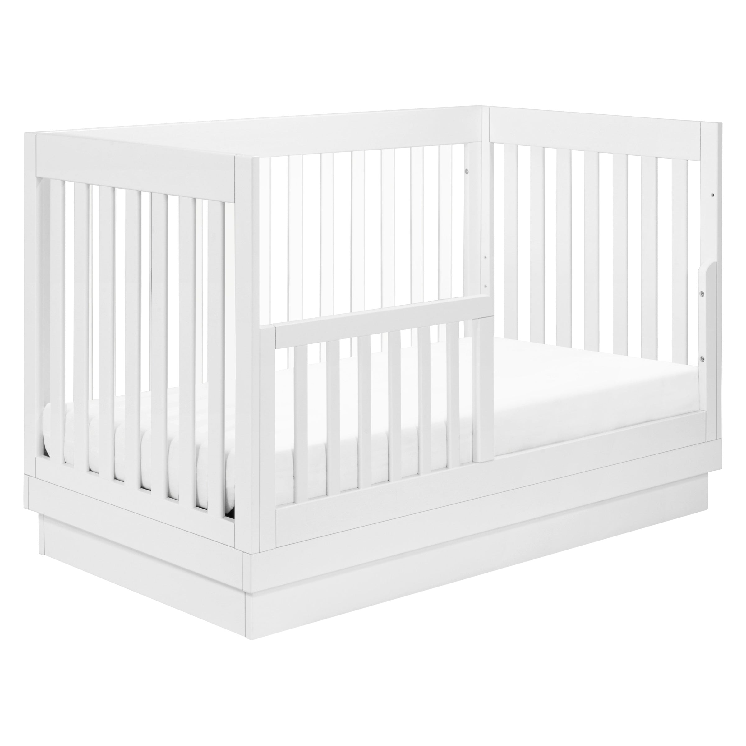M8601KW,Harlow 3-in-1 Convertible Crib w/Toddler Bed Conversion Kit in White/Acrylic