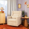 M11286AT,Kiwi Plus Power Glider Recliner w/ Power Headrest in Almond Teddy Loop