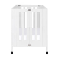 M6601W,Maki Full-Size Folding Crib w/Toddler Bed Conversion Kit in White Finish