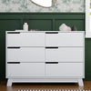 M4216W,Hudson 6-Drawer Double Dresser  Assembled in White Finish