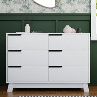 M4216W,Hudson 6-Drawer Double Dresser  Assembled in White Finish