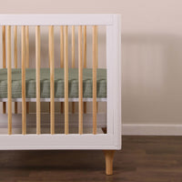 T29736MCA,Matcha Muslin Mini Crib Sheet in GOTS Certified Organic Cotton