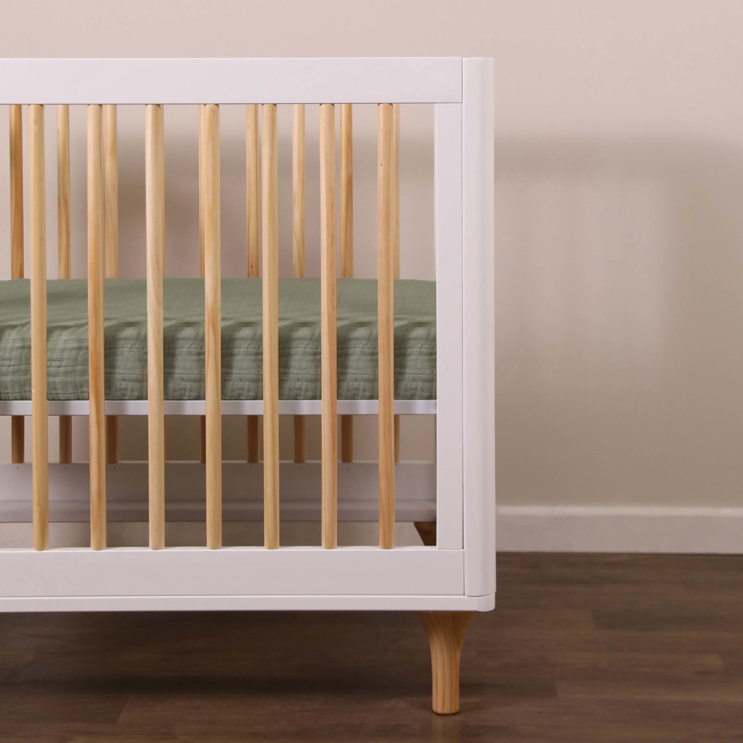 T29736MCA,Matcha Muslin Mini Crib Sheet in GOTS Certified Organic Cotton