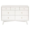 M15916RW,Palma 7-Drawer Double Dresser  Assembled in Warm White