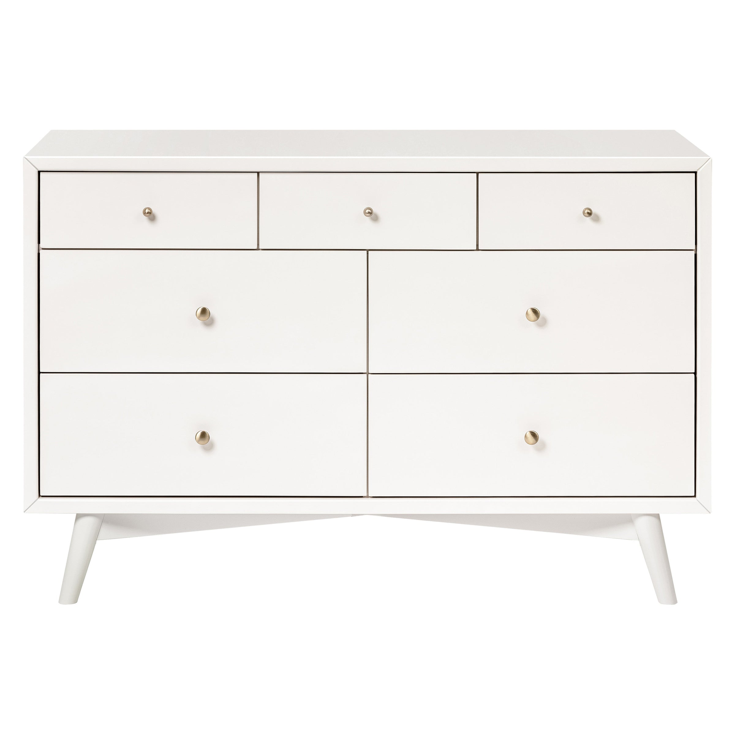 M15916RW,Palma 7-Drawer Double Dresser  Assembled in Warm White