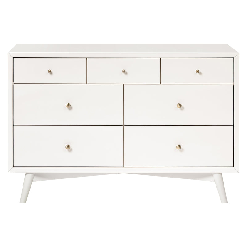 M15916RW,Palma 7-Drawer Double Dresser  Assembled in Warm White