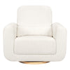 M10287YCLB,Tuba Glider in Ivory Corduroy with Light Wood Base