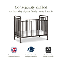 B15501UR,Abigail 3-in-1 Convertible Crib in Vintage Iron