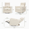 M17182PWB,Willa Pro Power Glider Recliner w/ Power Lumbar in Performance Ivory Boucle