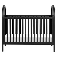 M25601BNC,Bondi Cane 3-in-1 Convertible Crib w/ Toddler Bed Kit in Black with Natural Cane
