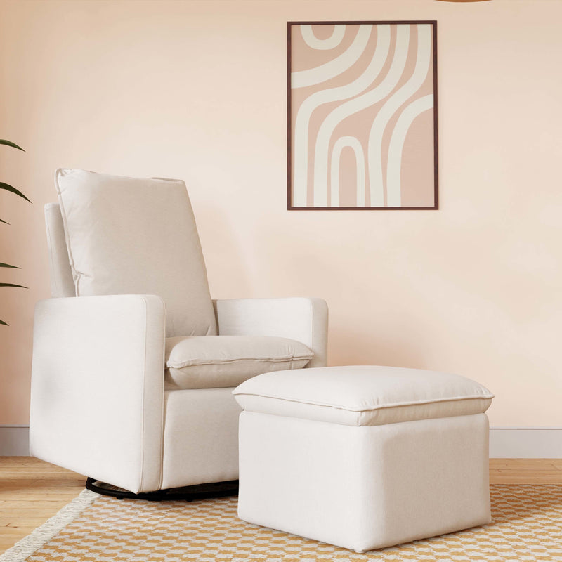M20985PCMEW,Cali Storage Ottoman in Performance Cream Eco-Weave