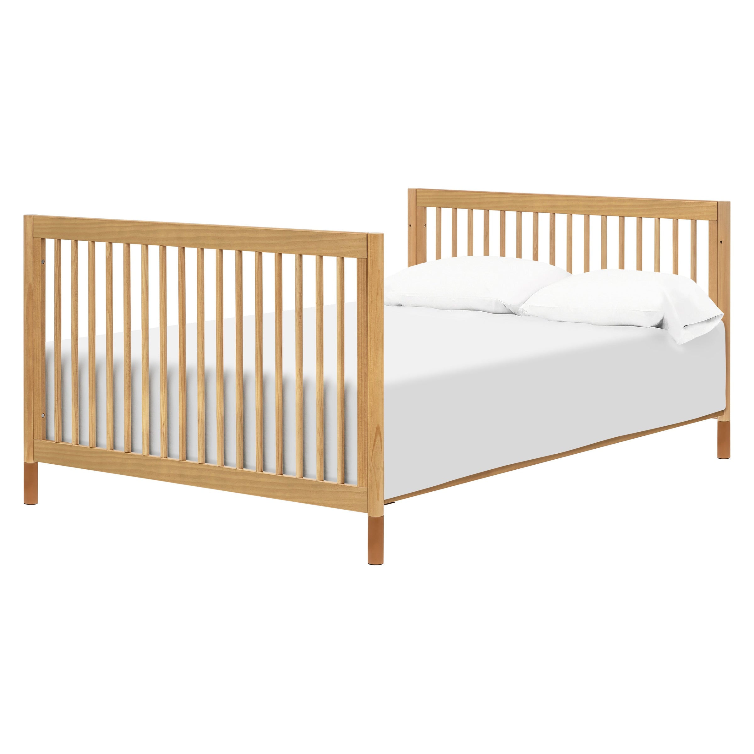 M12901HYVTL,Gelato 4-in-1 Convertible Crib w/Toddler Bed Kit in Honey/Vegan Tan Leather Feet
