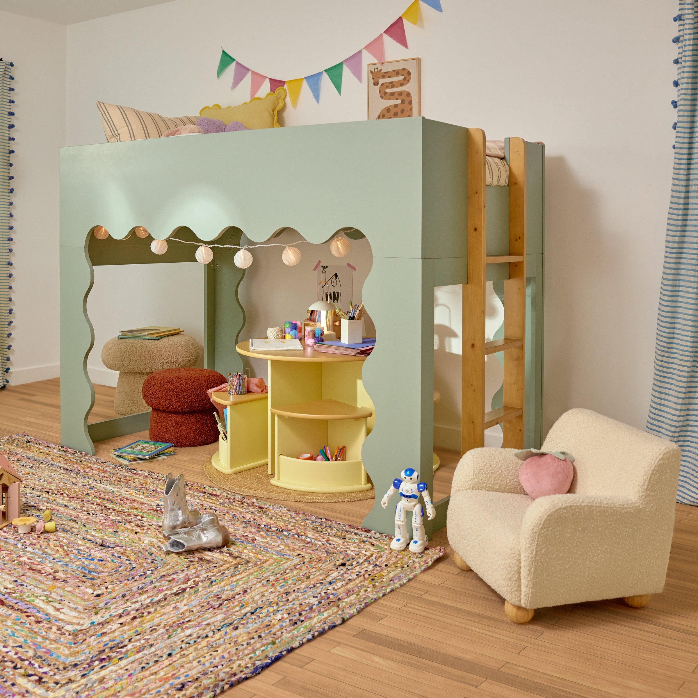 M31720PYHY,Nessa Nesting Play Table in Pale Yellow and Honey