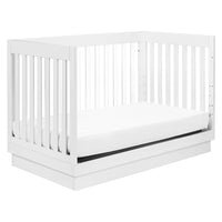 M8601KW,Harlow 3-in-1 Convertible Crib w/Toddler Bed Conversion Kit in White/Acrylic