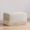 M21785WBIF,Crawford Gliding Ottoman in Ivory Boucle with Ivory Tassel Fringe