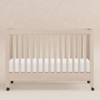 M6601NX,Maki Full-Size Folding Crib w/Toddler Bed Conversion Kit in Washed Natural