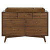 M15916NL,Palma 7-Drawer Double Dresser  Assembled in Natural Walnut