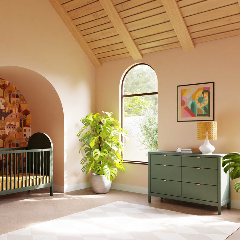 M25616FRGR,Bondi 6-Drawer Assembled Dresser in Forest Green