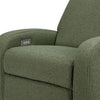 M23188OBLB,Nami Glider Recliner w/ Electronic Control and USB in Olive Boucle w/Light Wood Base