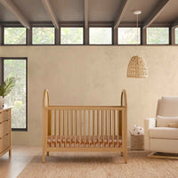 M25601HYNC,Bondi Cane 3-in-1 Convertible Crib w/Toddler Bed Kit in Honey with Natural Cane