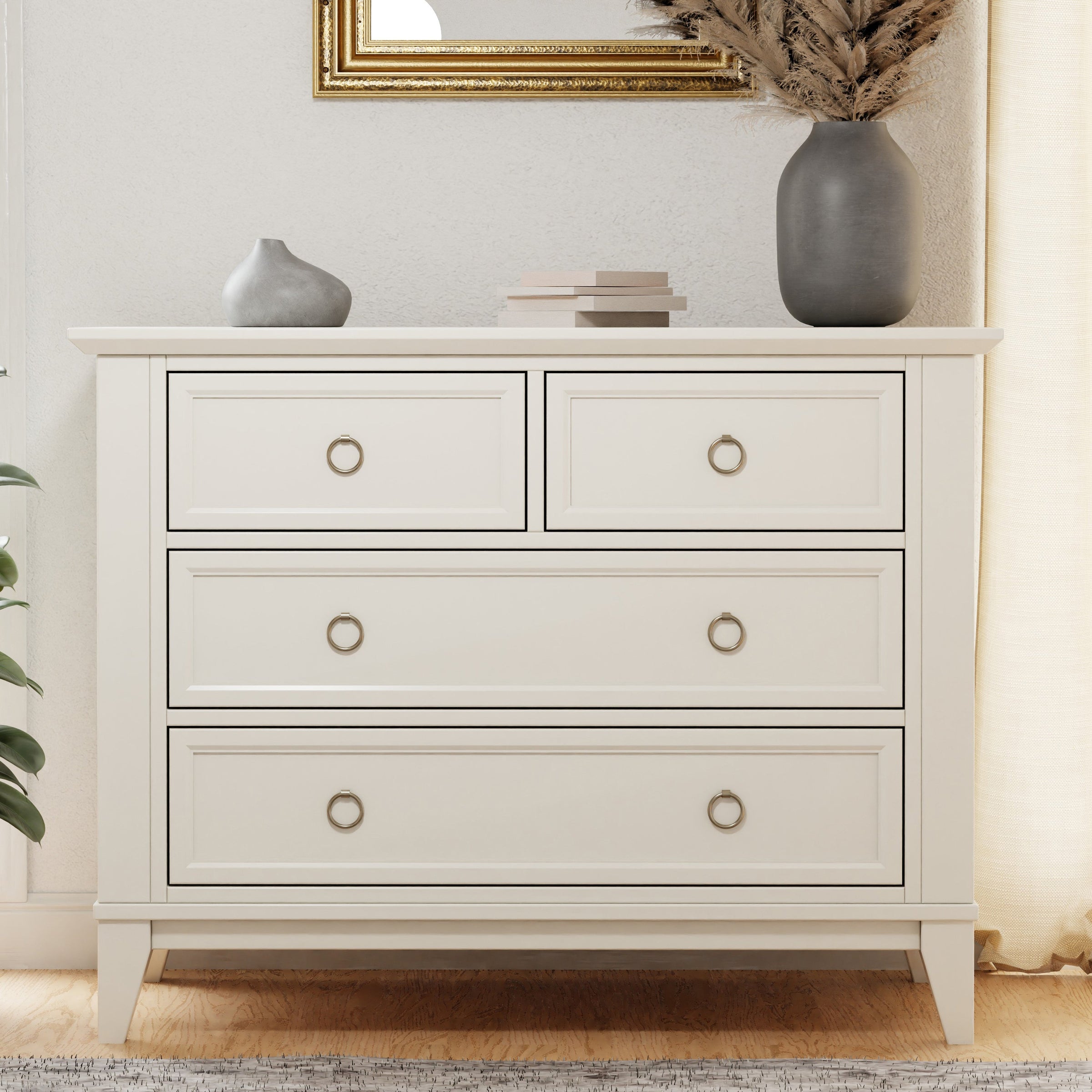 M10716RW,Emma Regency 4-Drawer Dresser in Warm White