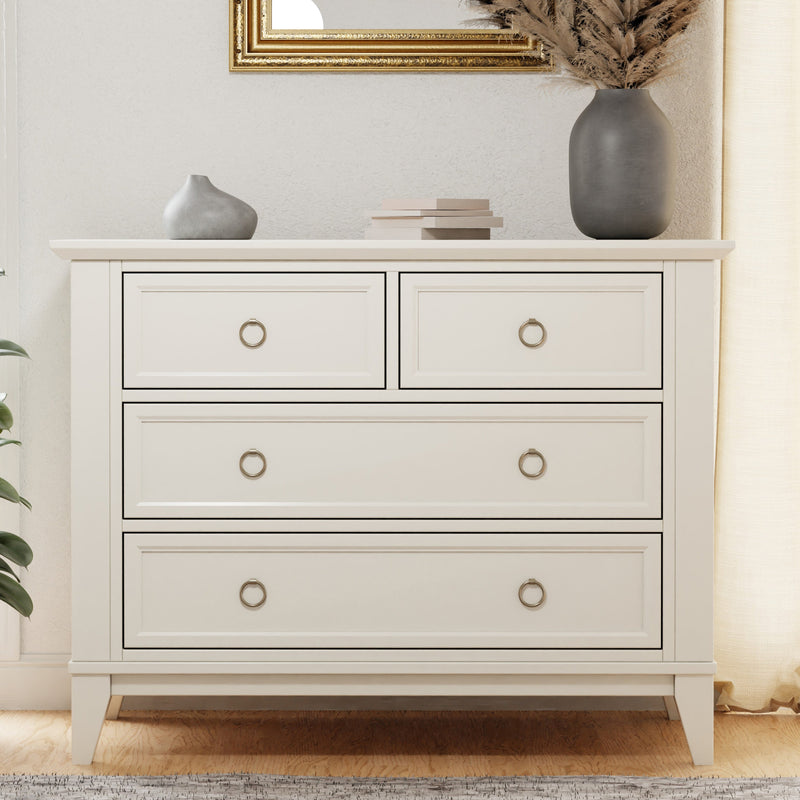 M10716RW,Emma Regency 4-Drawer Dresser in Warm White