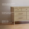 M31416WP,Alouette 7-Drawer Assembled Dresser in Washed Pine