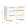 M23426WN,Yuzu 6-Drawer Dresser in White/Natural