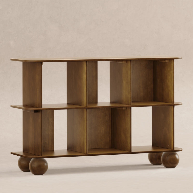 M31811NL,Crosby Open Bookcase in Natural Walnut
