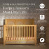 M24801HYPSEW,Eloise 4-in-1 Convertible Crib in Honey & Performance Sand Eco-Weave