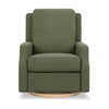 M22286OBLB,Crewe Electronic Swivel Glider Recliner in Olive Boucle w/Light Wood Base