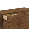 M15916NL,Palma 7-Drawer Double Dresser  Assembled in Natural Walnut