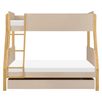M25973TPE,Twin Storage Trundle Bed in Taupe