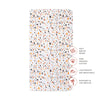T29135,Terrazzo Muslin Crib Sheet in GOTS Certified Organic Cotton