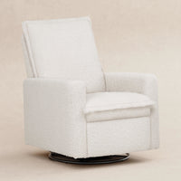 M20977CMSG,Cali Flange Gliding Swivel Recliner in Cream Shearling