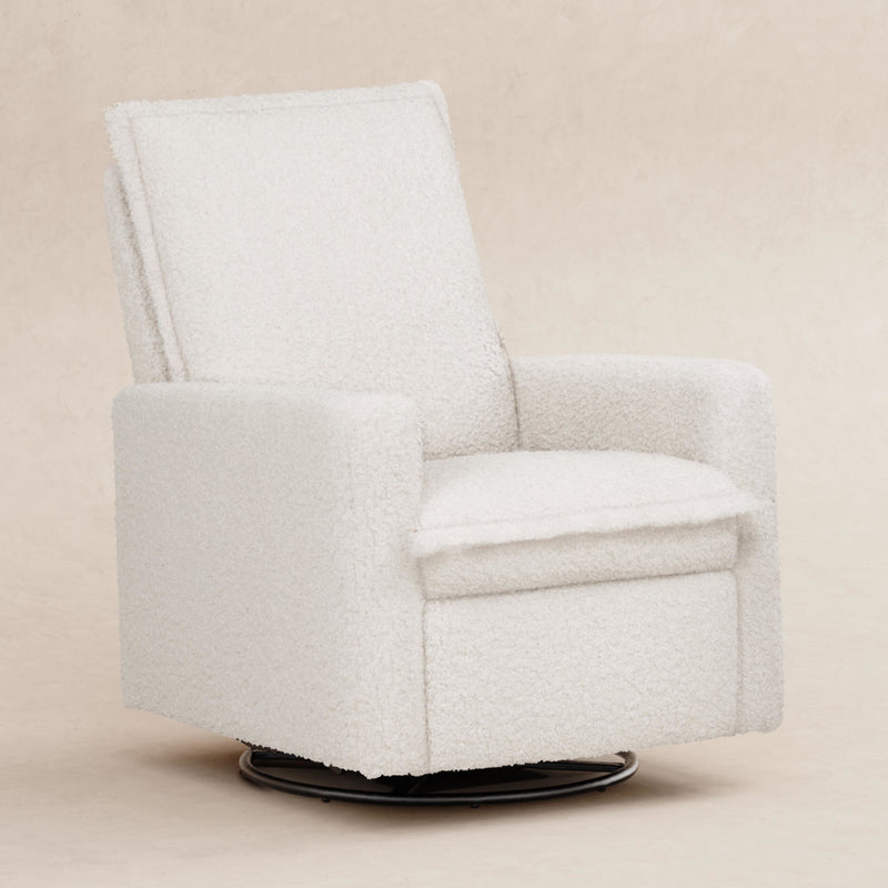 M20977CMSG,Cali Flange Gliding Swivel Recliner in Cream Shearling