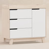 M4223NXW,Hudson 3-Drawer Changer Dresser w/Removable Changing Tray in WashedNatural/White