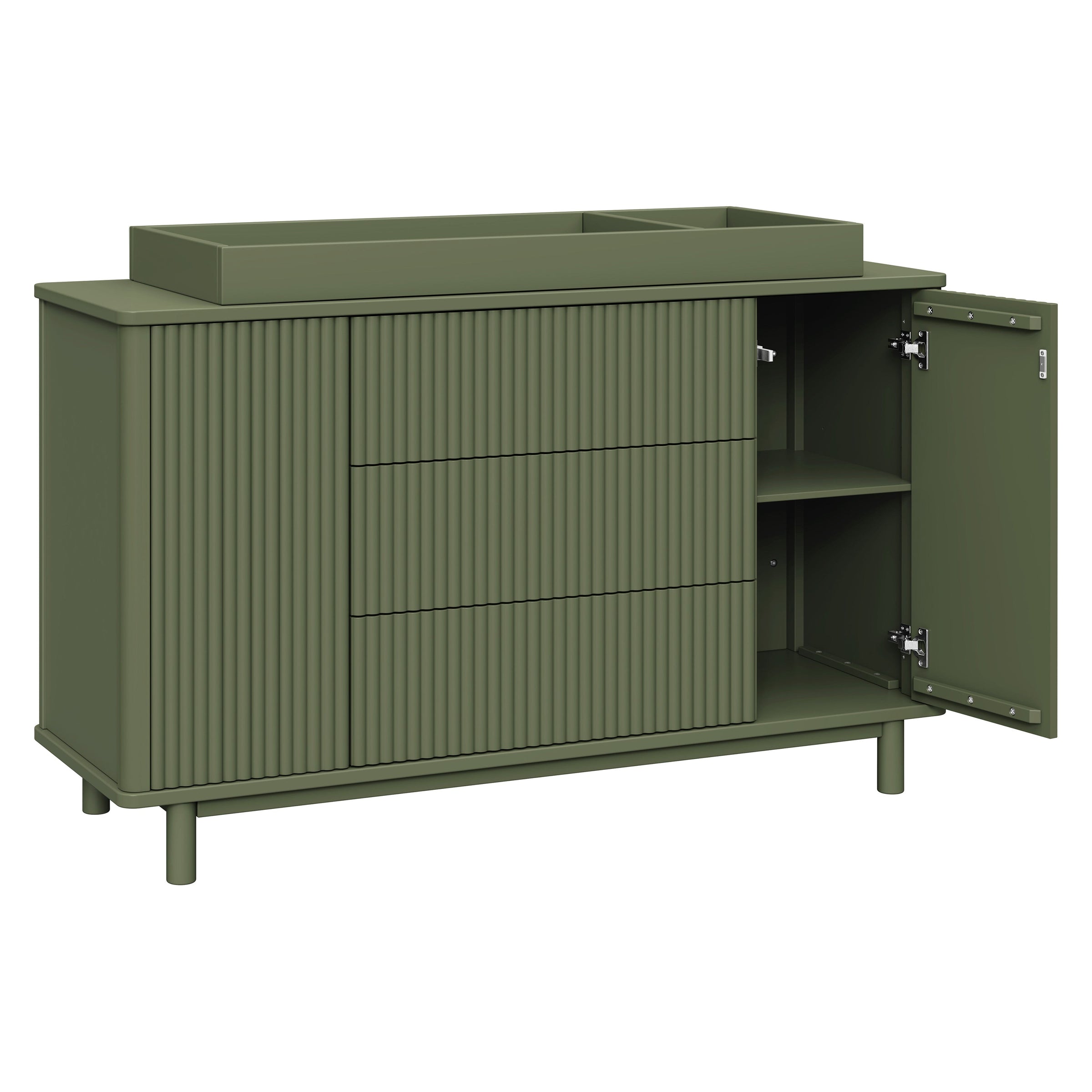 M29816OL,Pogo Tambour Assembled Dresser in Olive